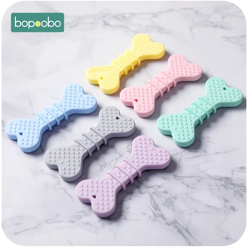 

Bopoobo, 1 шт., Детские Прорезыватели, силиконовые кости для собак, жевательные BPA бесплатные Картонные Игрушки, маленький стержень, пищевой силикон, прорезыватель, детские мобильные телефоны