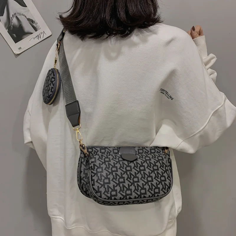 Женская сумка-мессенджер, осень и зима, стиль, модная, три в одном, сумки, широкий плечевой ремень, сумка через плечо - Цвет: black