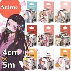 Robinets de masquage japonais, Stickers, bande Washi, Scrapbooking, amoureux de l'anime, papeterie mignonne de Culture Otaku, 4cm x 5m 