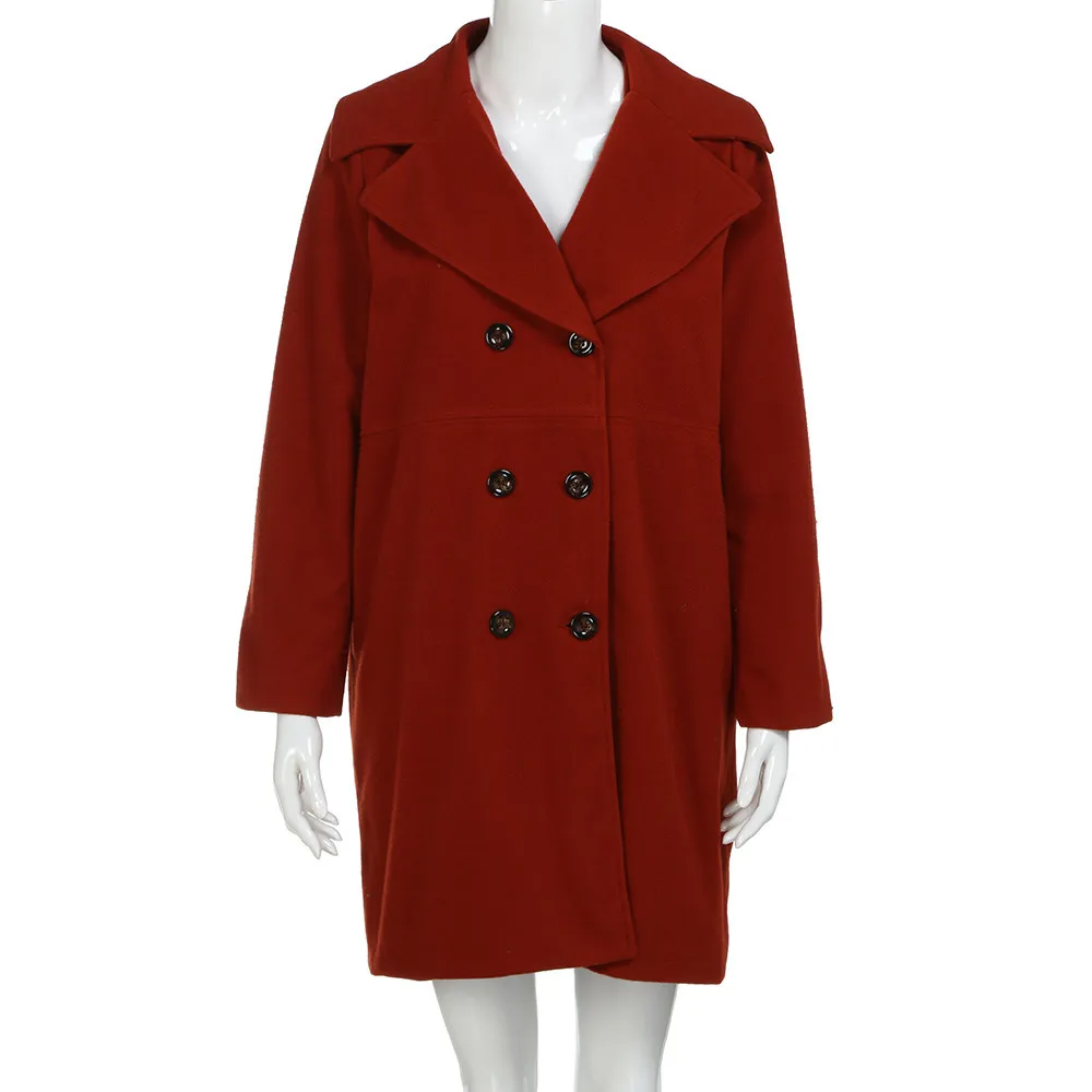 Кашемировое шерстяное Женское пальто, зимнее, модное, винтажное, теплое, толстое, с отворотом, длинное, шерстяное пальто, манто Femme Abrigos Mujer Plaszcze Damskie