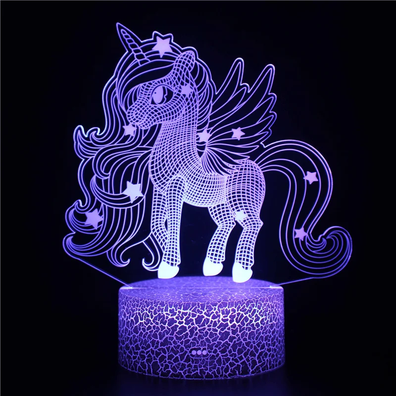 Nighdn 3D LED Unicorn Night Lamp Light for Kids Gifts Unicorn Lamp 16 Colors Change with Remote Valentine's Day Present Birthday wall night light Night Lights