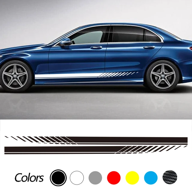 Car Side Skirt Stickers Decal,for Mercedes Benz W204 C63 AMG S204