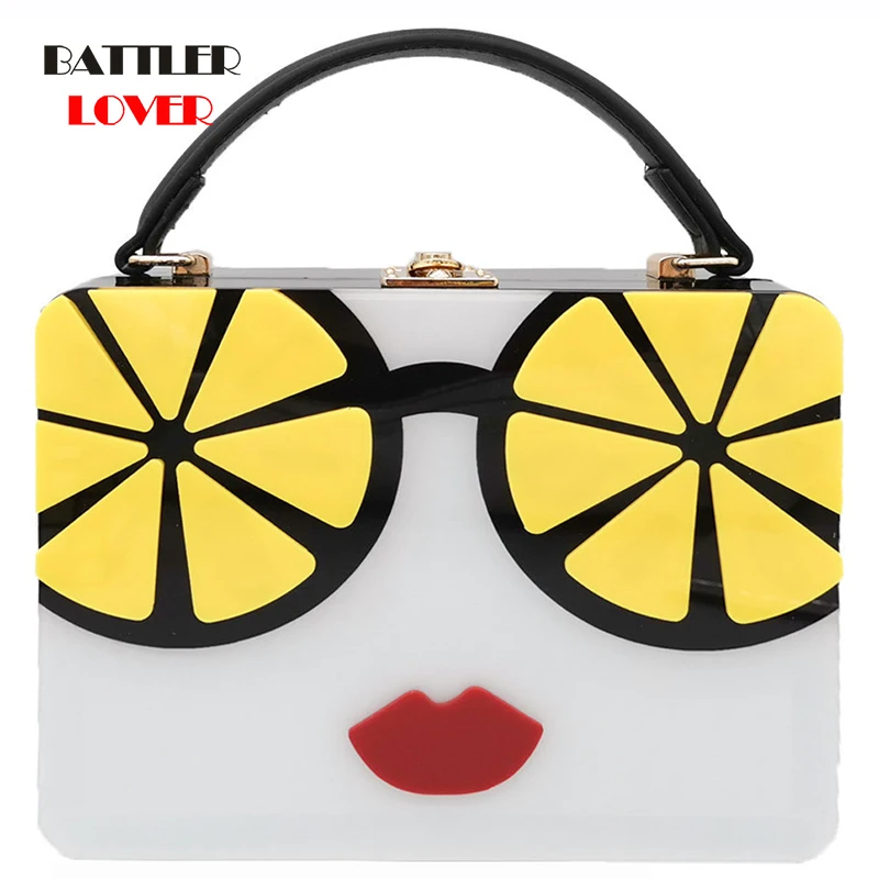 Bags for Women 2020 Fashion Women Evening Bag Ladies Acrylic Clutches Box Elegant Shoulder Bag Crossbody Wallet Cartoon Handbag
