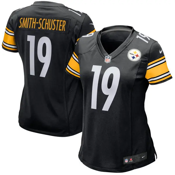 Все сшитые Питтсбург качественные женские футболки Steelers JuJu Smith-Schuster