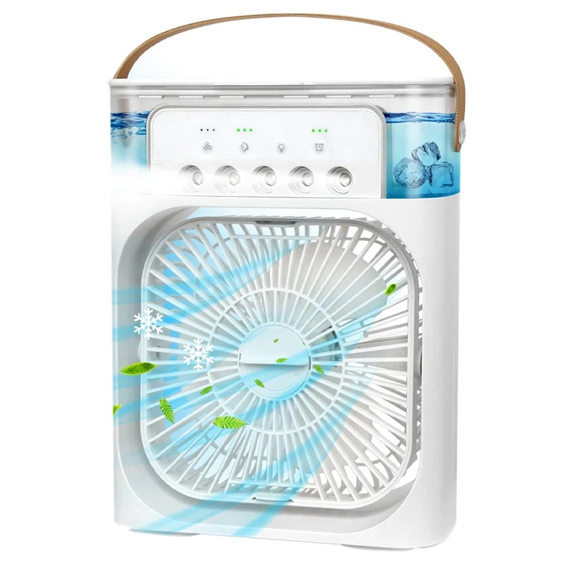 USB-вентилятор Настольный личный с таймером светодиодной подсветкой 7 цветов и 3