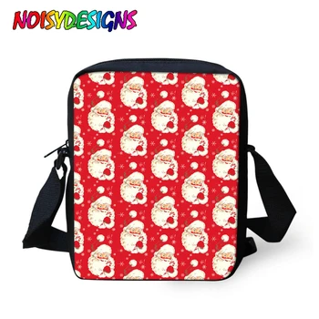 

NOISYDESIGNS Crossbody Bag Christmas Santa Claus Print Women Shoulder Bag for Boys Girls Messenger Bag Mochila Escolar