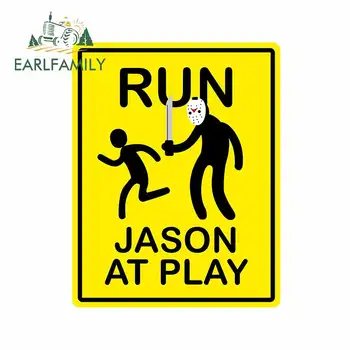 

EARLFAMILY 13cm x 10.1cm For Jason AT PLAY Sign Waterproof Car Sticker Windows Decal Anime Sunscreen Campervan VAN Decoration
