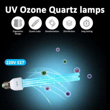 

15W Disinfection Lamp UV Quartz Lamps Germicidal Lights UV For Home Ultraviolet Sterilization Lamp Medical Sterilizat E27