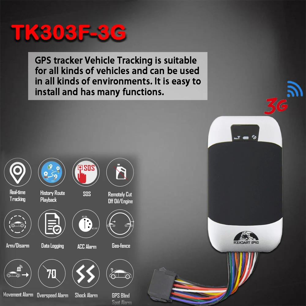 vehicle tracker Real-Time Tracking Mini 3G WCDMA GPS303F-3G Vehicle Tracker Trackerhome Free Application Of Waterproof Cut Off Fuel vehicle tracker