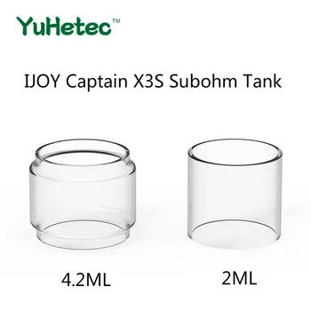 

5PCS Original YUHETEC Replacement Glass TUBE for IJOY Captain X3S Subohm Tank 4.2ml/2ml