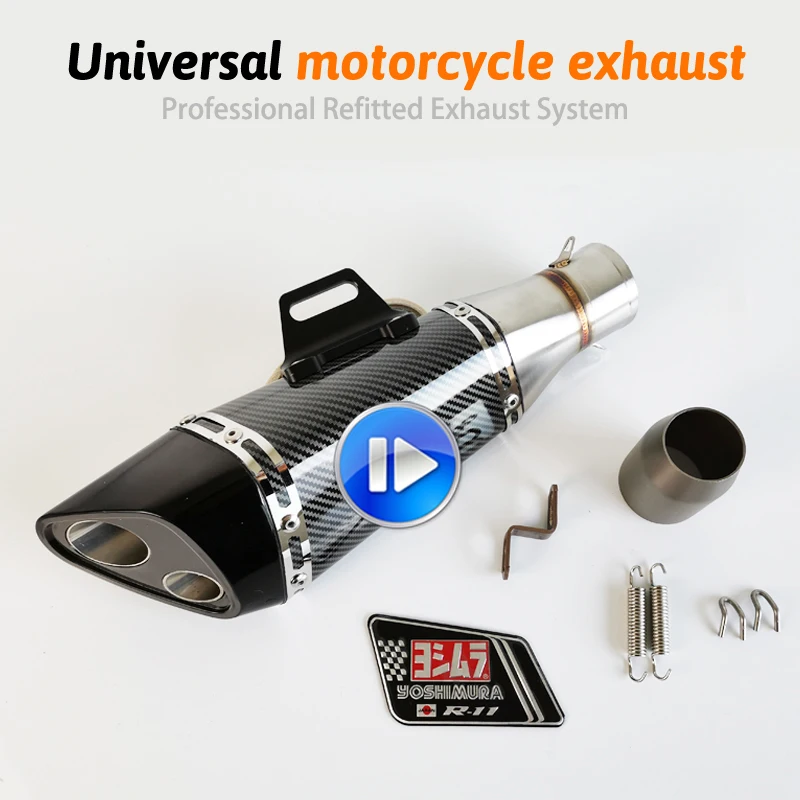 Универсальный глушитель выхлопной трубы мотоцикла Yoshimura R11 escape moto дБ убийца 51 мм выхлопных газов для Kawasaki Z900 ZX6R ZX10R ER6 gsxr 750 K6 K7