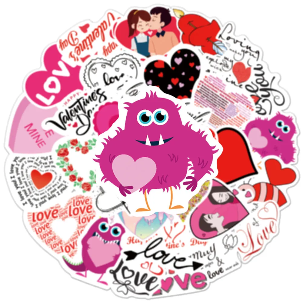10/30/50PCS LOVE Love Graffiti Stickers Laptop Suitcase Waterproof Guitar Skateboard Decoration Stickers Toys Wholesale