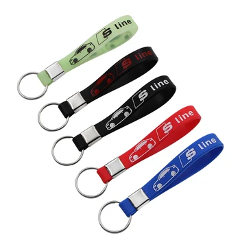 

1pc Car Silica gel Luminous car keychain key ring for Audi a3 a4 a5 a6 s4 s5 s6 s7 q3 q5 q7 c5 c6 b6 b7 b8 8p 8v Car Accessories