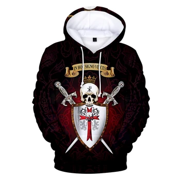 

New Aikooki Knights Templar 3D Hoodies Men/Women Autumn Fashion Hoodie Casual Sweatshirts 3D Print Knights Templar Men's Hoodie