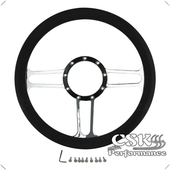 

14" 9-Bolt Chrome Aluminum Half Wrap Steering Wheel For Chevy/G M 69-94 IDIDIT