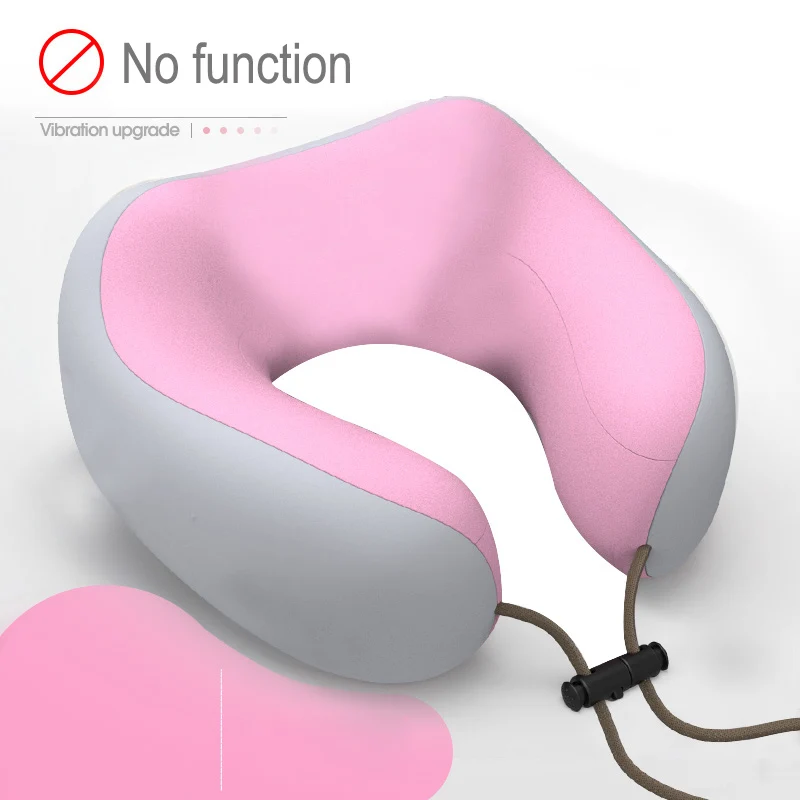 No Function JINSERTA u-образная массажная подушка Muilt-function Shake Massage Travel подушка для шеи в самолет Автомобильная Шейная поддержка подголовник для путешествий - Цвет: No Function
