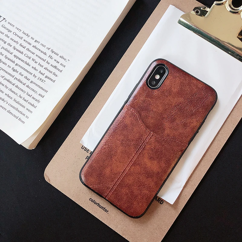 Премиум кожаный чехол для iPhone 7, 8, 6, 6s Plus, X, XS, Max, XR, Роскошный ультра тонкий чехол, мягкий чехол