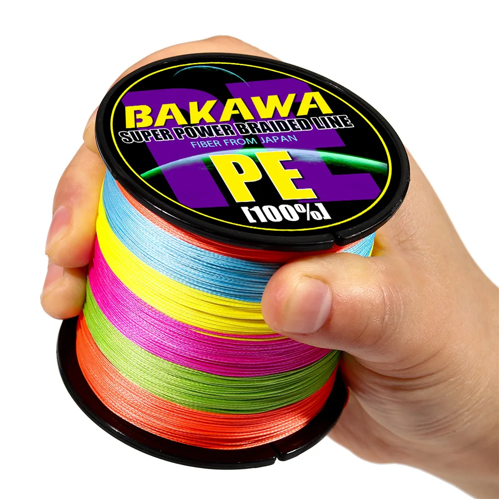 BAKAWA 300 м до 1000 8 нитей Супер Прочные 4 плетеные лески PE многонитевые для ловли карпа