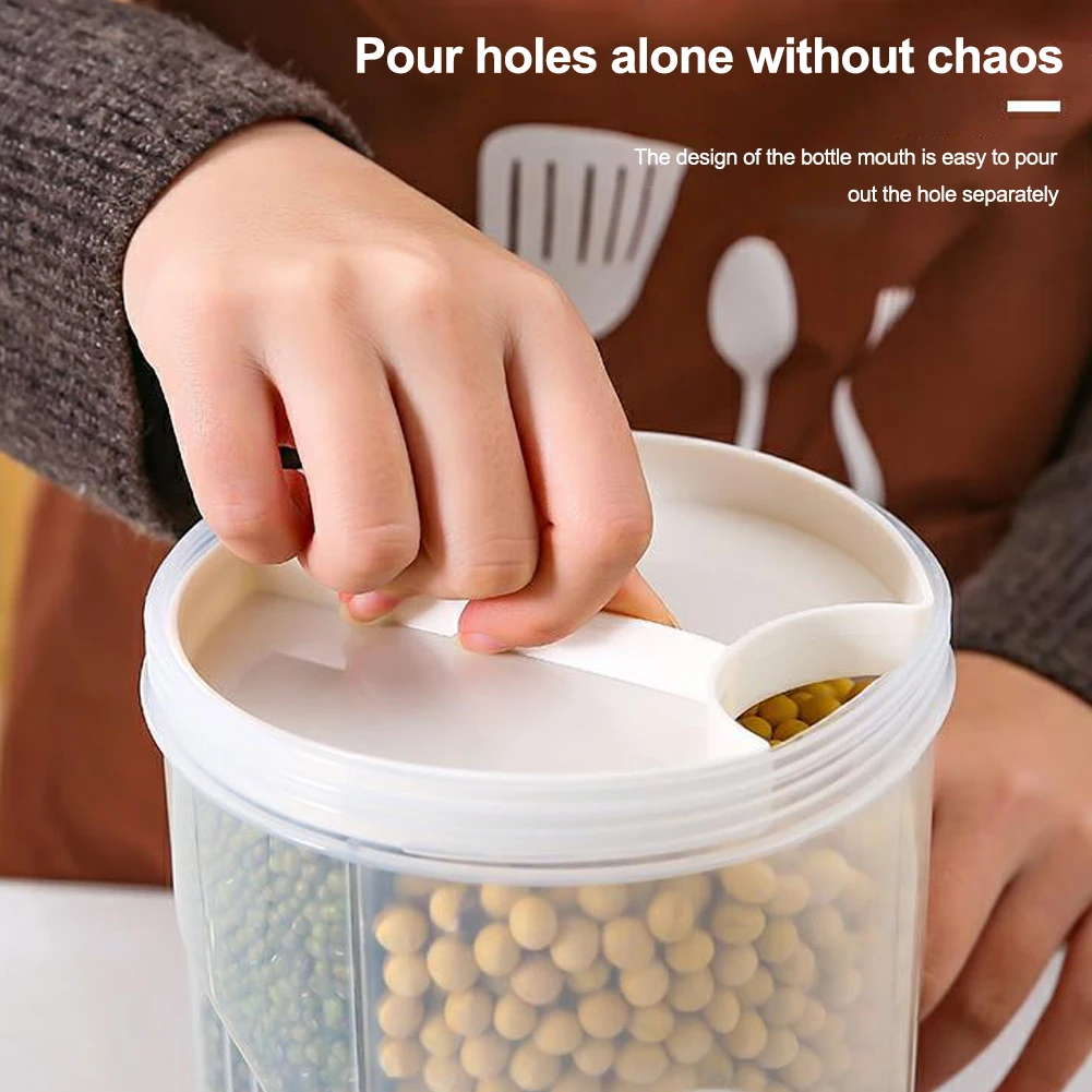 2.5 L Food Sealed Container With Closed Rotating Lid 4 Compartments