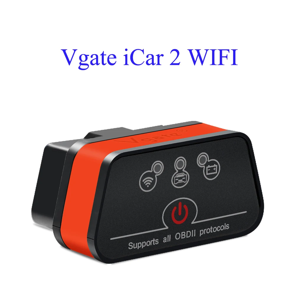 Vgate iCar Pro wifi для android/PC/IOS OBD2 сканер elm 327 V2.1 obd 2 wifi iCar 2 автоматический диагностический сканер считыватель кодов - Цвет: Vgate iCar2 Orange