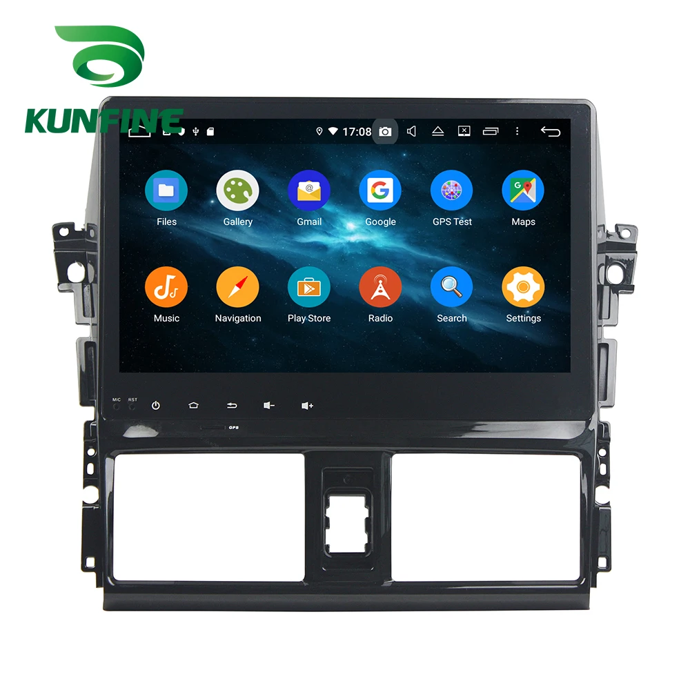 Best Android 9.0 Octa Core 4GB RAM 64GB Rom Car DVD GPS Multimedia Player Car Stereo Deckless For TOYOTA VIOS YARIS 2013-15 Radio 1