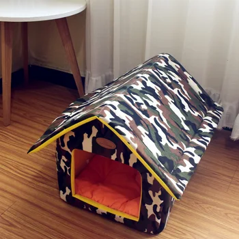 

Pet Bed House Nest Kennel Removable Washable Canvas Dog Sleeping Bed Pet Cage Various Pattern Mat Soft Winter Sofa Pet Supplie