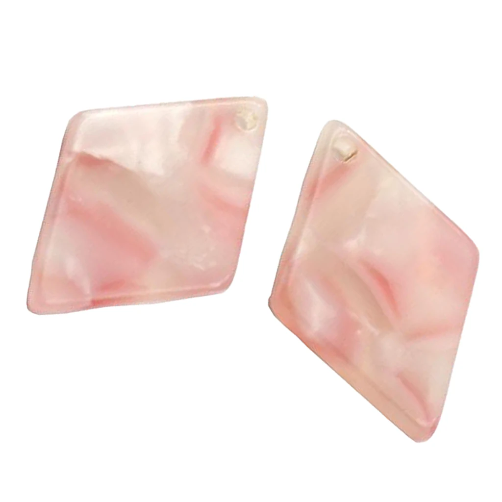10Pcs Geometric Acrylic Pendant DIY Earring Bead Jewelry Making Accessories Acetate acrylic geometric rhombus shape dangle craft