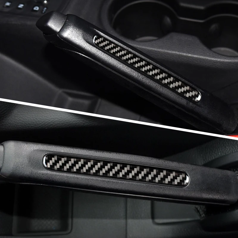 Автомобильный ручник крышка из углеродного волокна интерьерное украшение тормозов наклейки для Jeep Wrangler JK 2011- автомобильные аксессуары