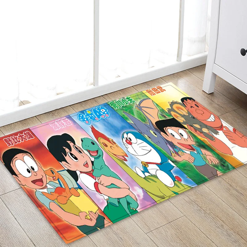Розовый Маленький ковер Doraemon индивидуальный коврик с рисунком из аниме украшения для дома ковры мультяшный коврик для спальни коврики для ванной плюшевые коврики коврик для двери - Цвет: Розовый