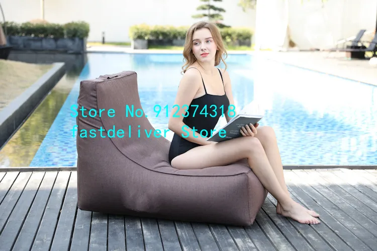 Waterproof Chair Knitted Unfilled Big Folding Outdoor Sofa Bean Bag Printed Jumbo Moon Pouf Donut stom Covers Beanbag Lounge