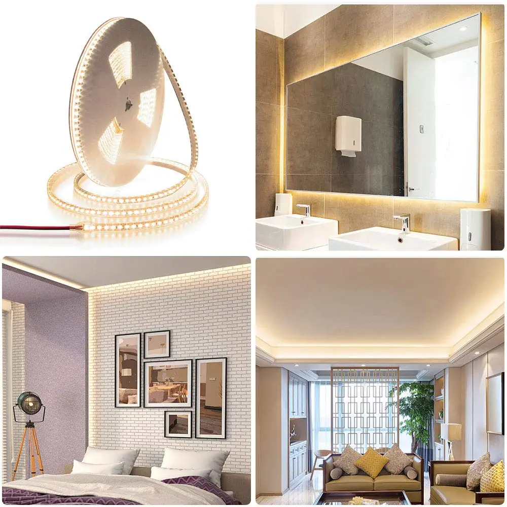 

LED Strip Lights Warm White Waterproof 5M 300LEDs 2835 SMD 12V DC LED Flexible Tape for Kitchen Bedroom Garden Backyard Hallways