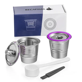 

Utensils for Kitchen K Cup Reusable Coffee Filter Stainless Steel Coffee Maker Capsule Coffee Funnel Kitchen Accessories Novelty