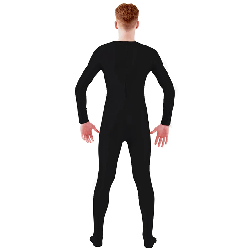 Ensnovo Блестящий боди на молнии Zentai цельные колготки для мужчин индивидуальный
