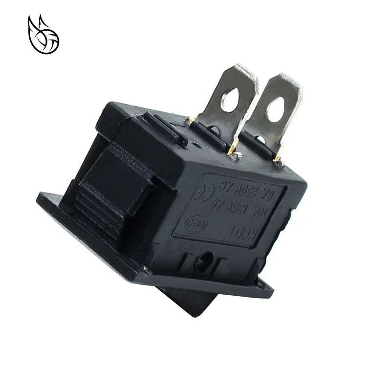 10 шт черный/красный/белая кнопка мини переключатель 6A-10A 250V KCD1-101 2Pin оснастки кнопка вкл/выключения кулисный переключатель 21*15 мм