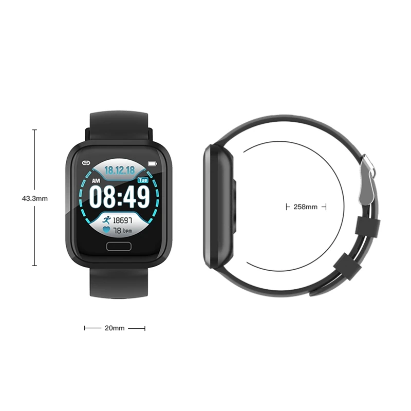  P30 Smart Watch Waterproof Blood Pressure Heart Rate Monitor Fitness Tracker Sports Watch for Smart