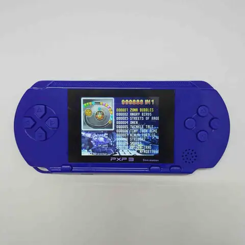 Portable 16 Bit Retro PXP3 Slim Station Video Games Player Handheld Game Console with 2 Game Card built-in 150 Classic Games
