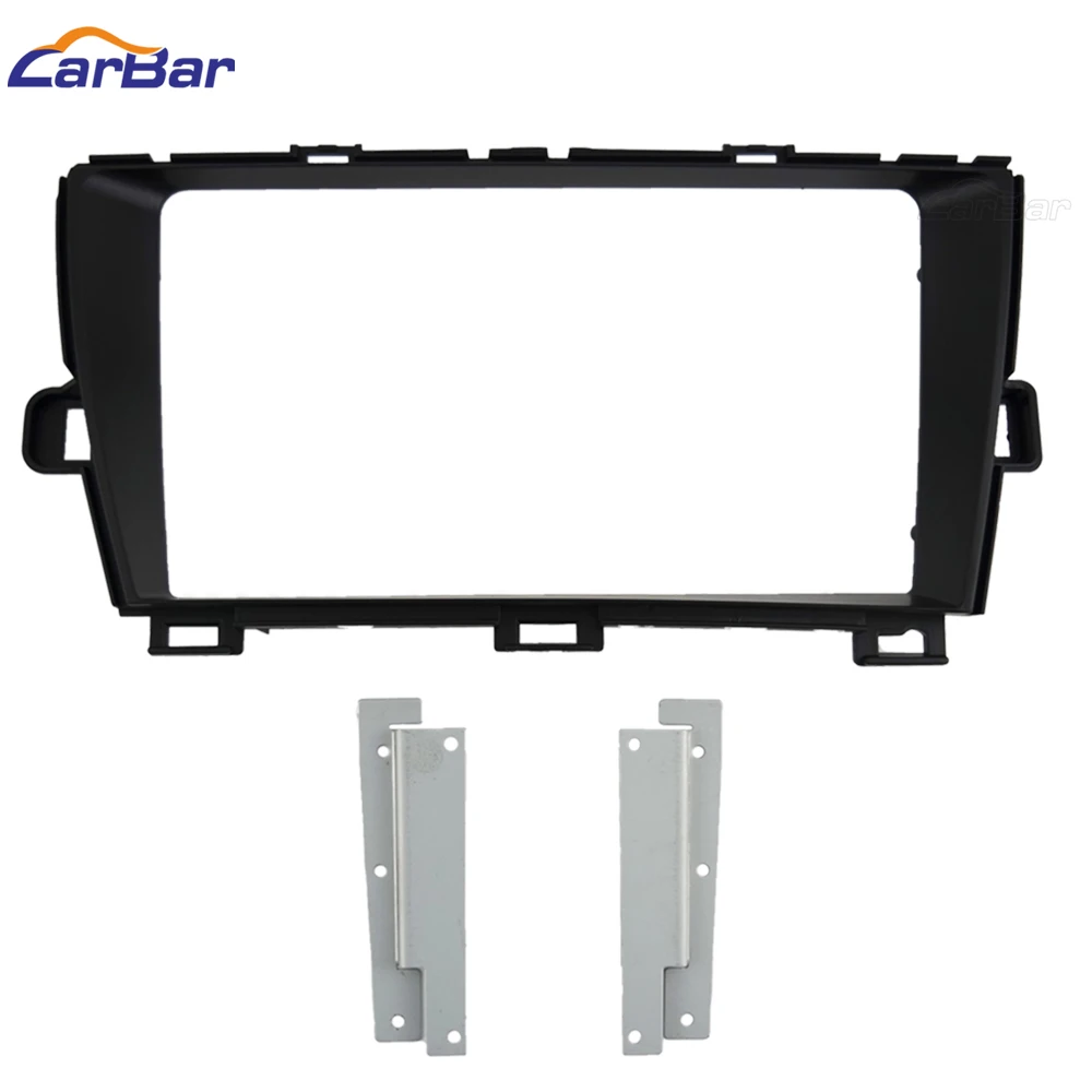 For Toyota Prius 2010 9 Inch Car Radio Fascia Frame Dashboard Tape Recorder 2 Din Multimedia Stereo Installation Trim Kit Panel |