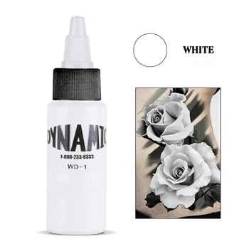 

Dynamic WD-1 white tattoo ink body painting art pigment permanent makeup tattoo supplies white 30ml tattoo ink.
