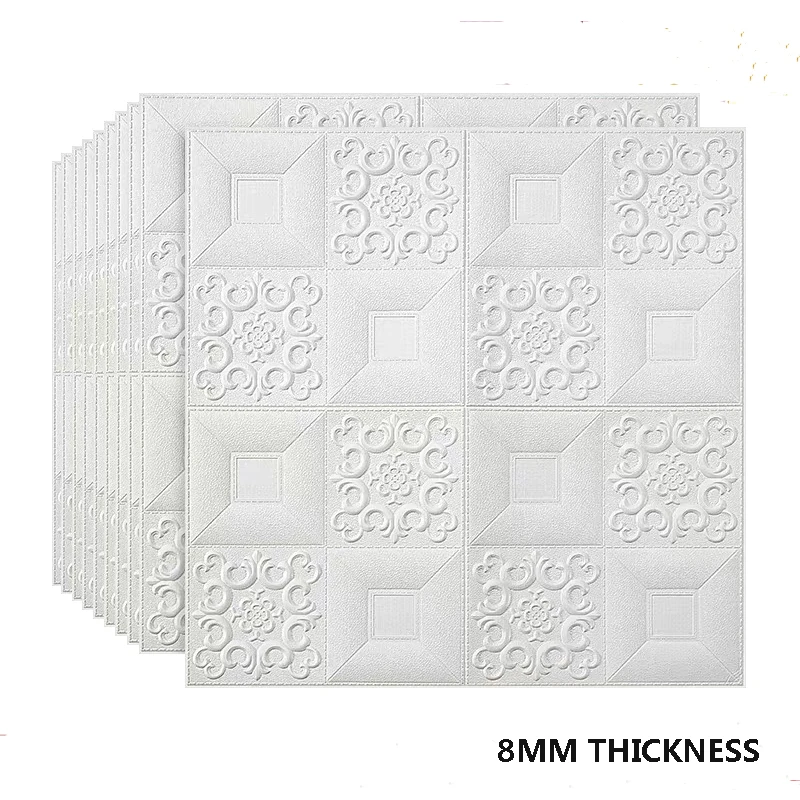 3D Wall Stickers Roof Decoration Foam Wallpaper 3d Stereo Waterproof Ceiling Sticker Bedroom DIY Background | Дом и сад
