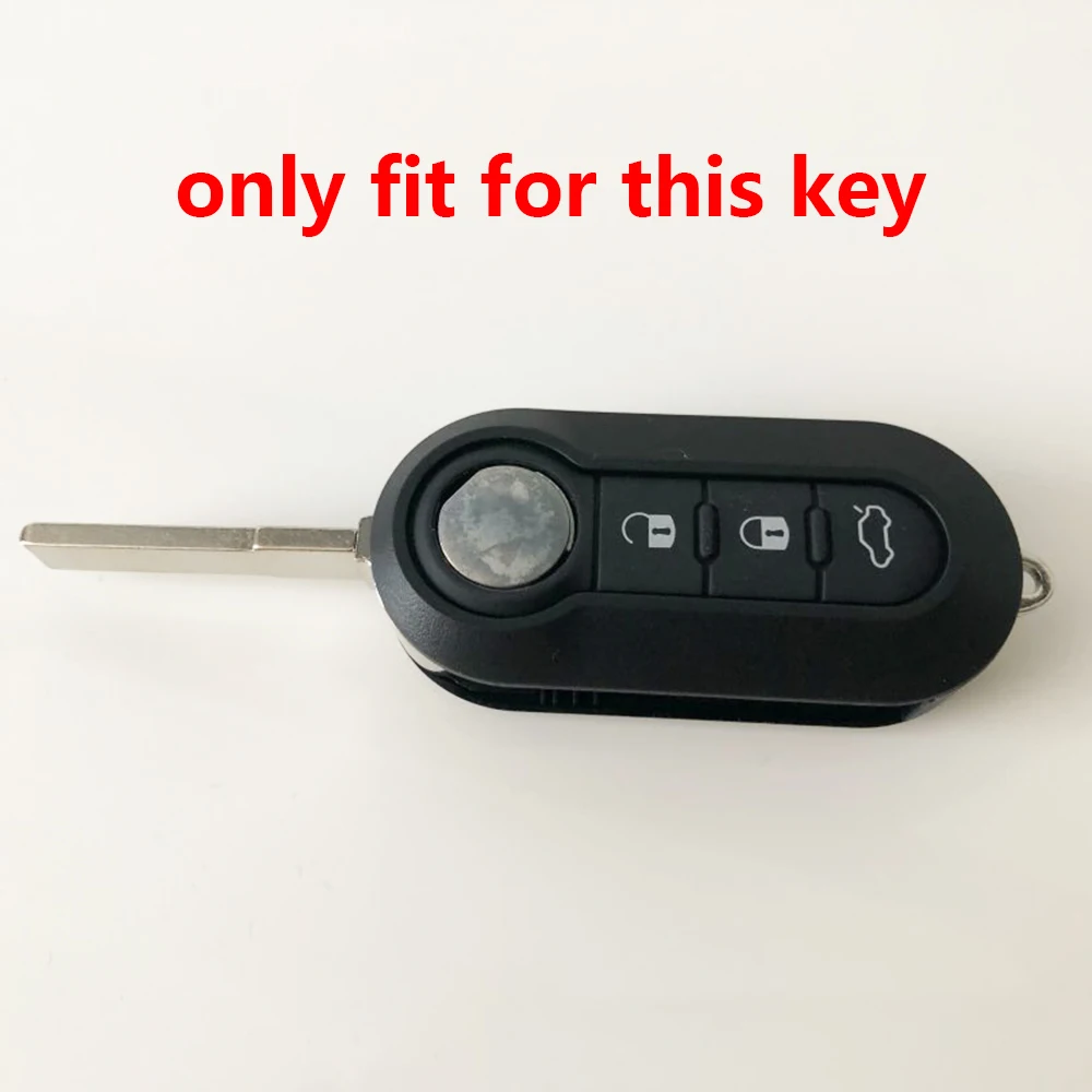 Silikon Auto Schlüssel Abdeckung Fall für Fiat 500 Panda Genannt Grande  Punto Stilo 500x Ducato Fernbedienung Auto Klapp Flip Key halter Fall