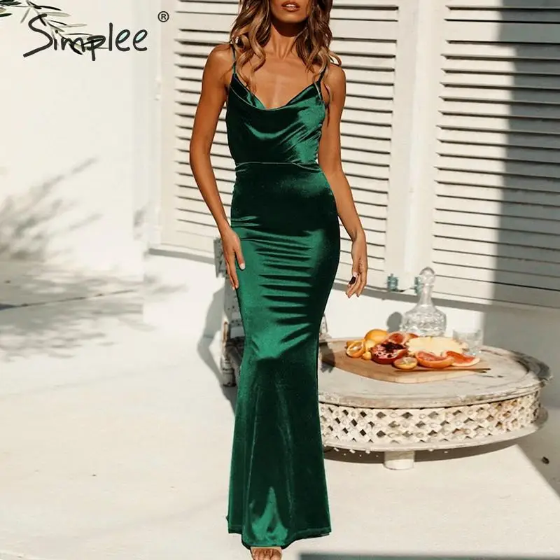 Simplee вечернее платье без рукавов элегантное в пол облегающее женское весеннее