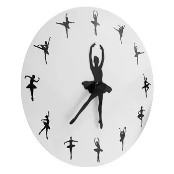 

Acrylic clock Ballet Wall Clock Living Room Clock clocks metal wall decorations living room clocks wall home decor