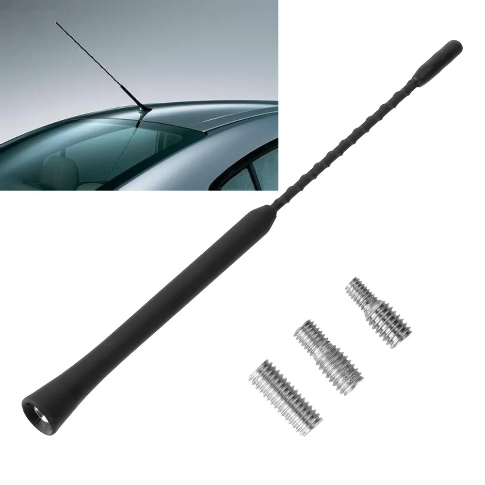 1PCS Black 235mm Car Radio Universal Flexible Anti Noise Bee-sting Aerial Ariel Arial Antenna 9&quot | Автомобили и мотоциклы