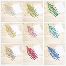 Рождественская елка, украшение в виде листьев, модные блестящие листья, рождественские украшения, вечерние цветы, свадебные принадлежности, новогодние подарки