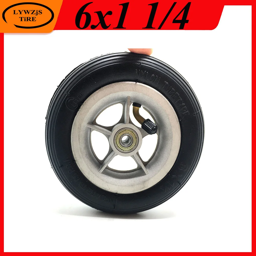 6 Inch Wheel 6x1 1/4 Inner Tube Outer Tyre for 6*1 Inflation Wheelchair Pneumatic Gas Mini Electric Scooter Accessory | Автомобили и