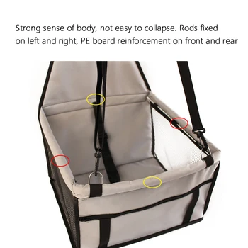 

Hot Dog Car Seat Portable Pet Dog Cat Booster Car Seat Breathable with Zipper Storage Pocket for Small Medium Pet