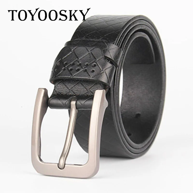 

TOYOOSKY New Arrival Formal Women Genuine Leather Belt Fashion Ladies Belt Female Waistband Pin Buckle Unisex Belt Woven Pattern