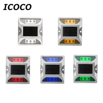

ICOCO Solar Spike Lights Cast Energy Saving LED Highlight High Resistance Waterproof Road Lighting Tips Light Wholesale Hot Sale