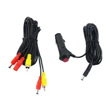 Dragonpad 7 m 12 v/24 v подключение к автомобильному прикуривателю с переключателем провода+ проволочный видео с помощью шнура питания 2 в 1