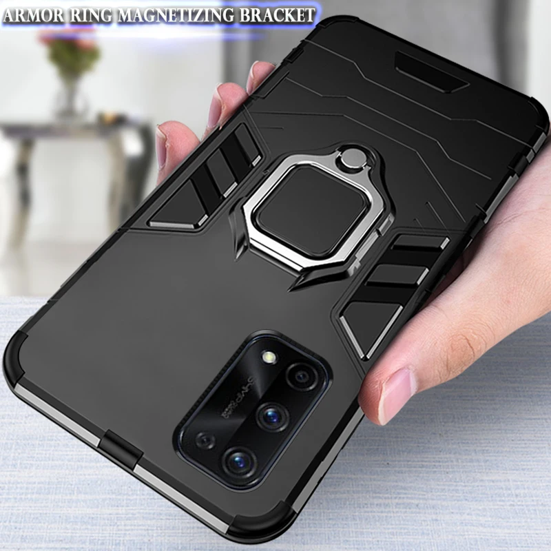 Бронированный чехол для Realme 5 6 7 Pro X7 X50 X2 Q2 C3 C11 C12 C15 C17 X3 Super ZooM 5i 6i 6s 7i задняя крышка